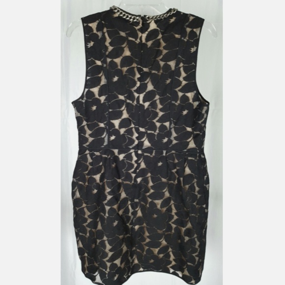3.1 Phillip Lim Lace Overlay Pearl Neckline Mini Dress - size 10 - Picture 4 of 5